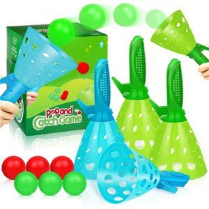 Outdoor Indoor Game Activities for Kids,Pop-Pass-Catch Ball Game with 4CatchBall